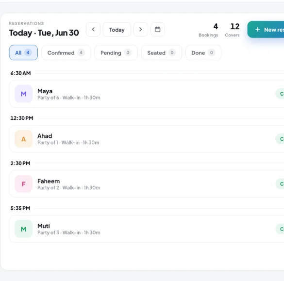 Kappino reservations feature preview
