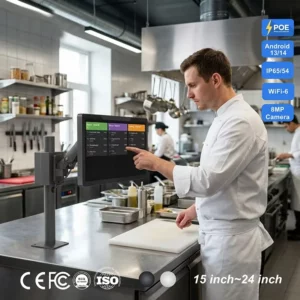 High Performance Android Tablet 4GB RAM 64GB ROM RK3588S2 21.5" FHD Touchscreen Monitor for KDS Restaurant
