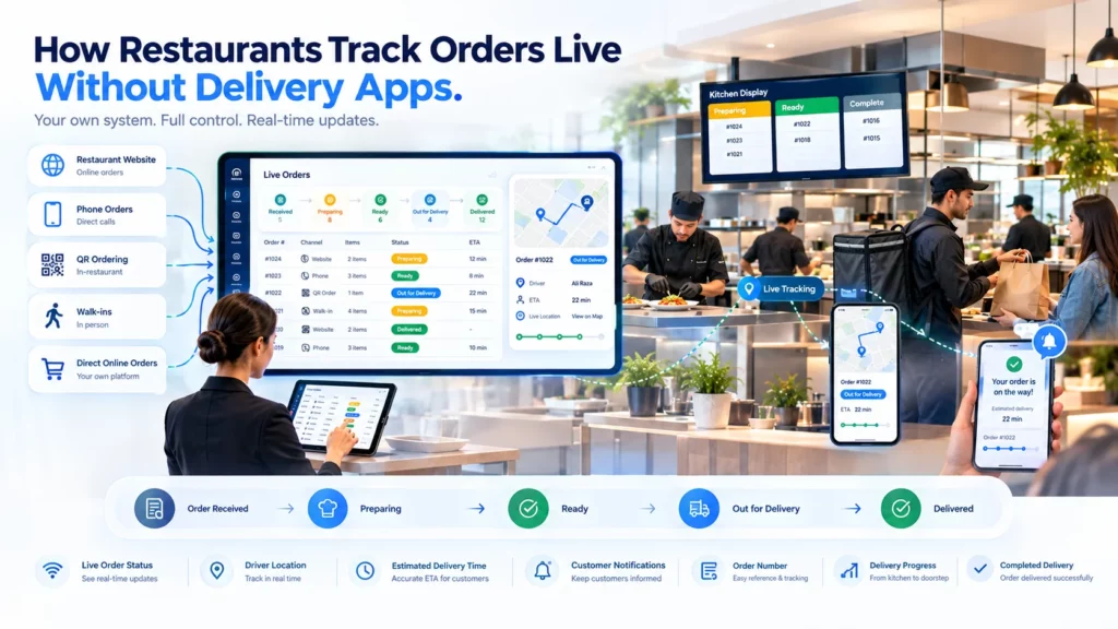 How Restaurants Track Orders Live Without Delivery Apps