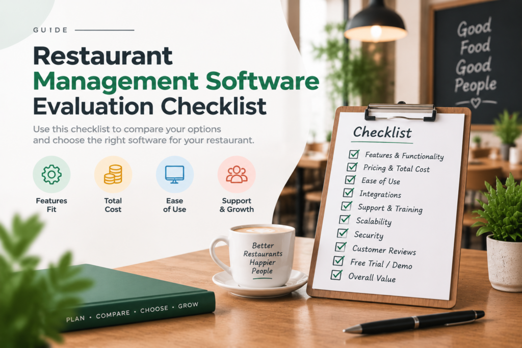 Restaurant management software dashboard connecting orders, tables, menu and staff in one centralized restaurant system.